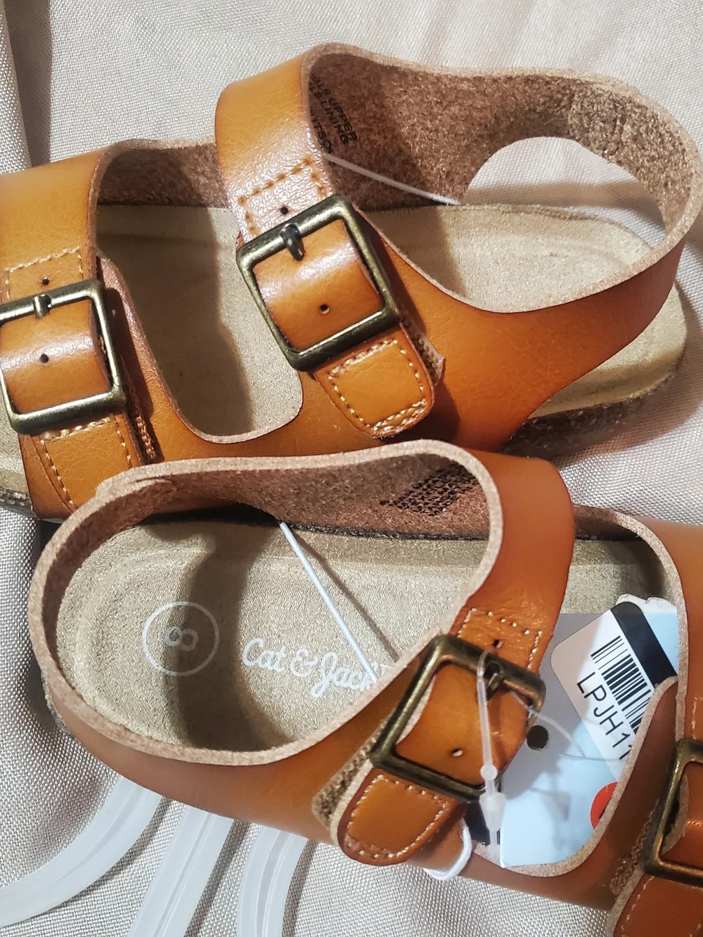 Cat & Jack Toddler Buckle Sandals - Cognac Brown